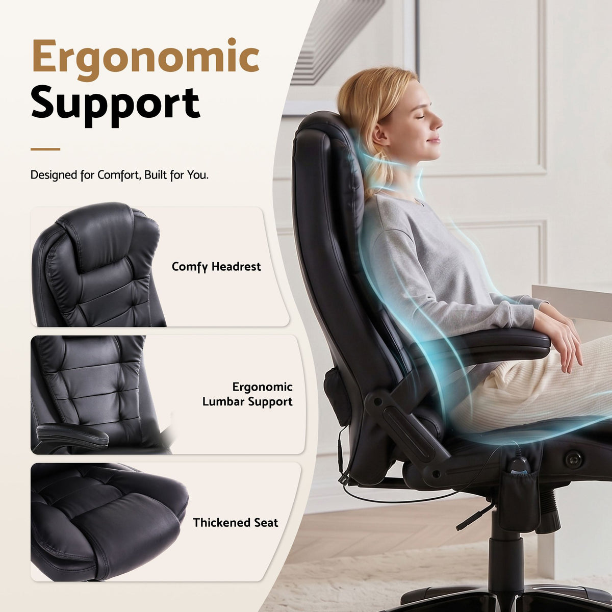 Artiss 8 Points Massage Office Chair