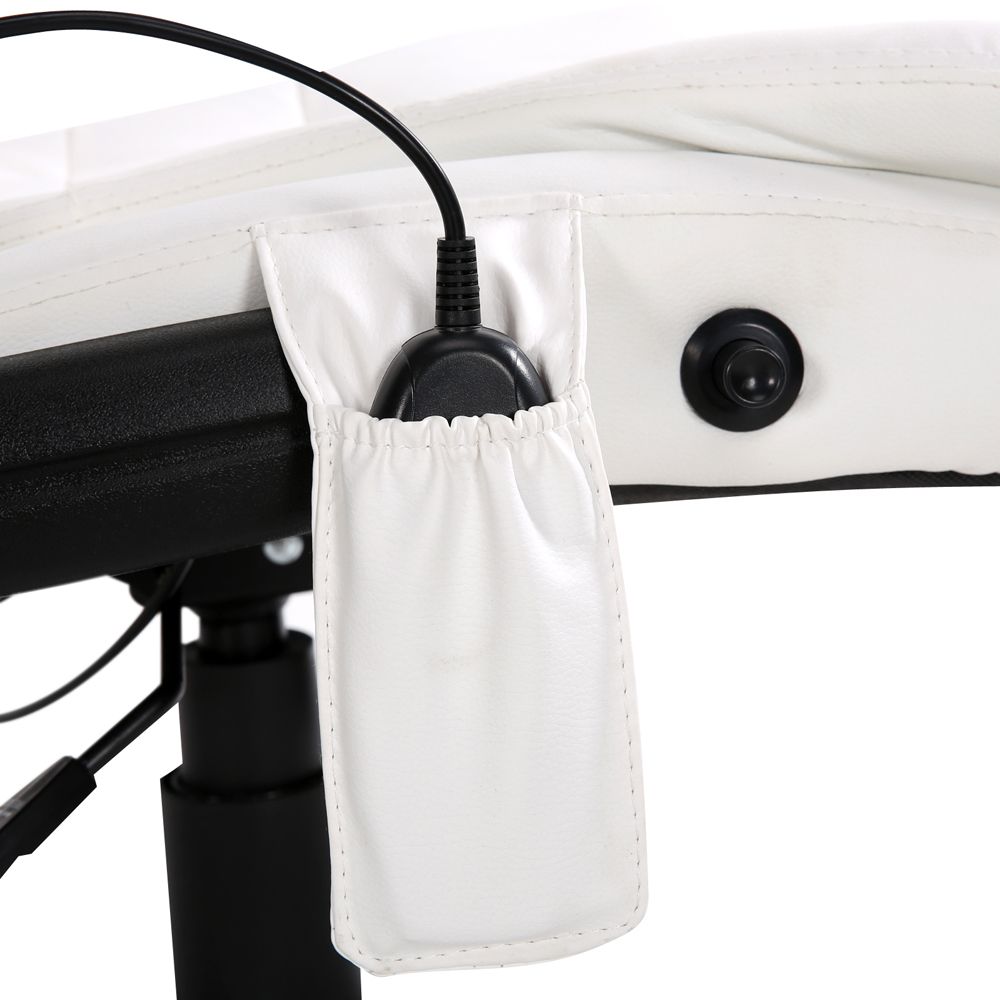 Artiss 8 Point Massage Office Chair Heated Seat Recliner PU White