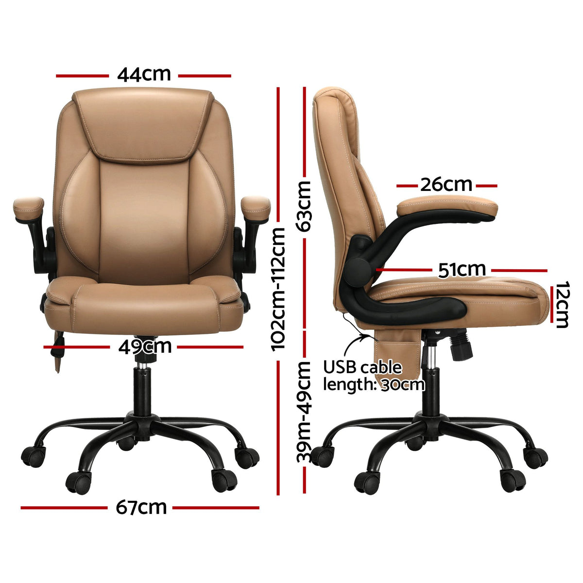 Artiss 2 Point Massage Office Chair