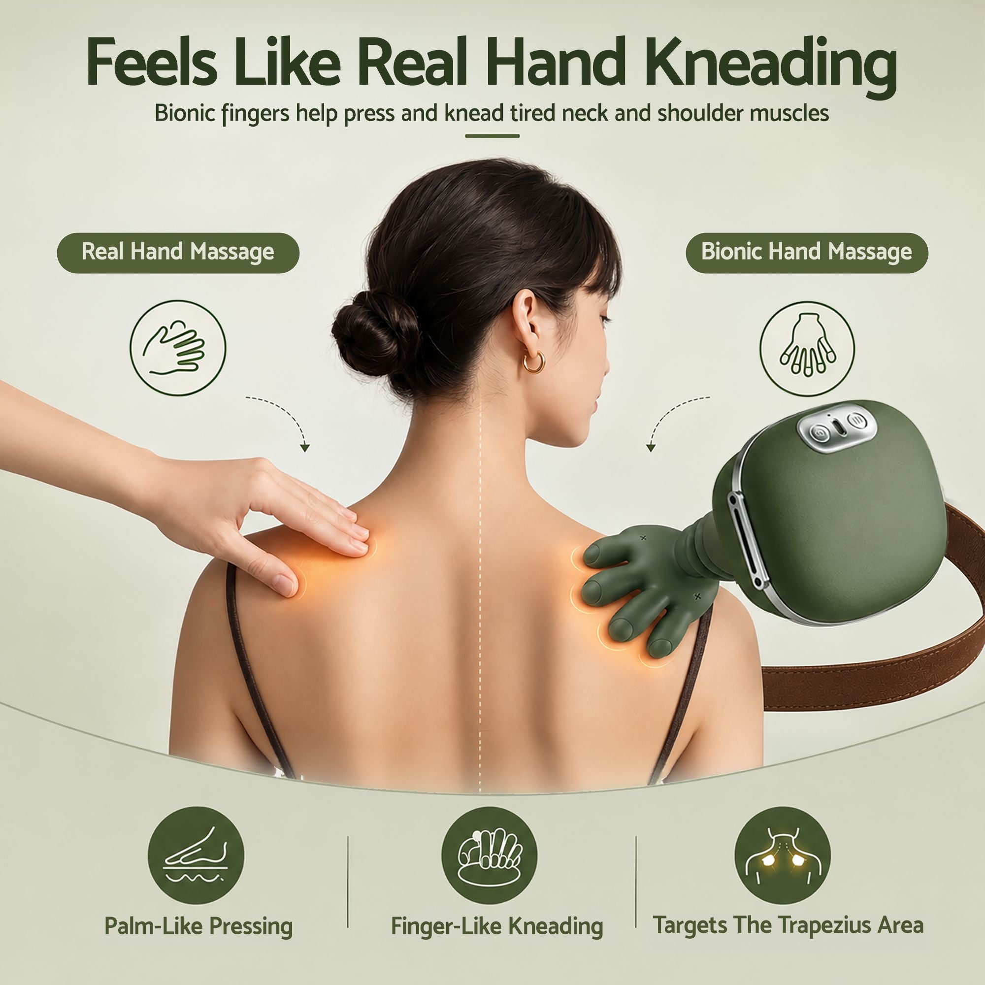 Livemor Electric Neck Massager with Heat for Shoulder,Back Wireless Massage | 4D Shiatsu Kneading Massager with Heat, Cordless Portable Muscle Relaxer, Soothes Shoulder Tension for Home, Office, and Car