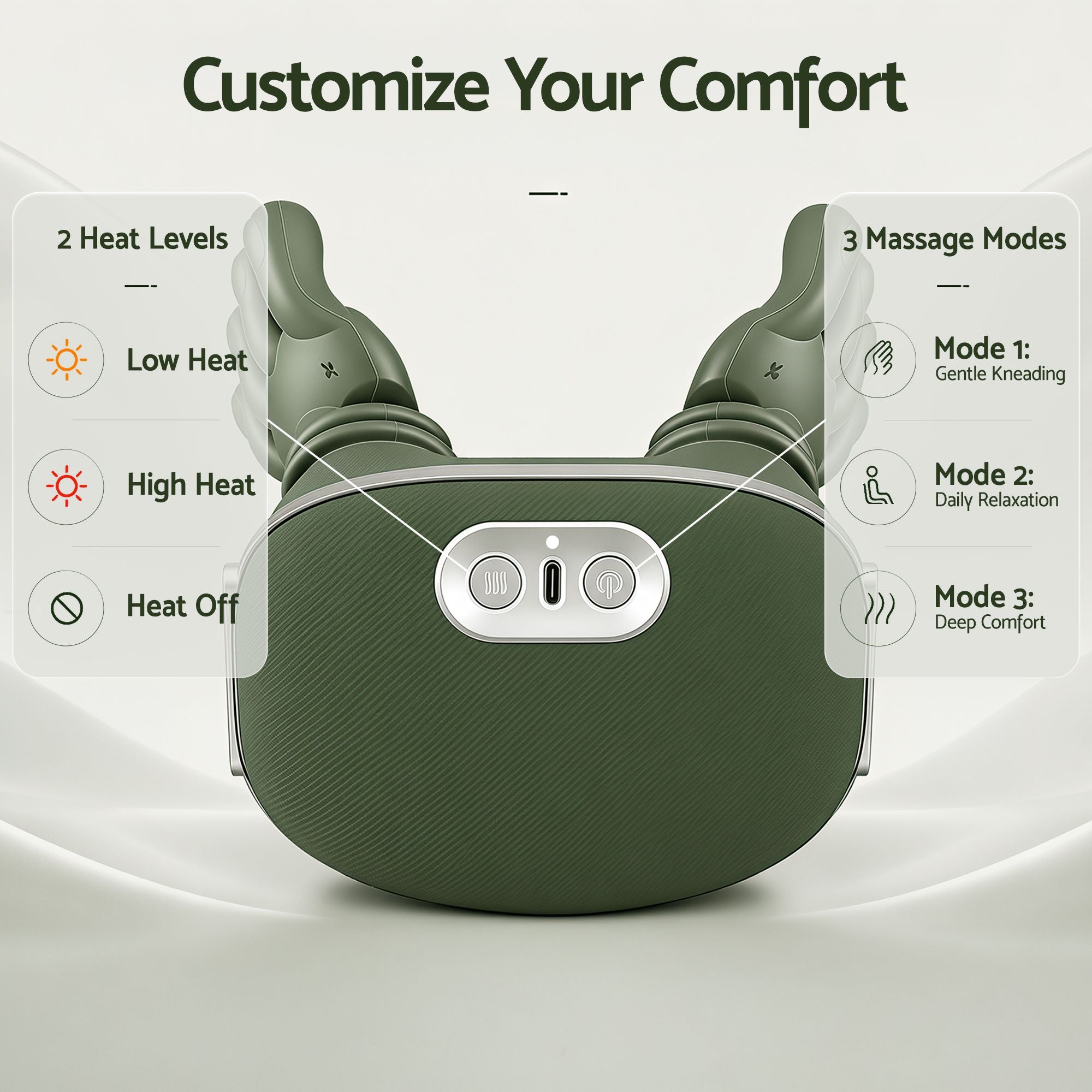 Livemor Electric Neck Massager with Heat for Shoulder,Back Wireless Massage | 4D Shiatsu Kneading Massager with Heat, Cordless Portable Muscle Relaxer, Soothes Shoulder Tension for Home, Office, and Car