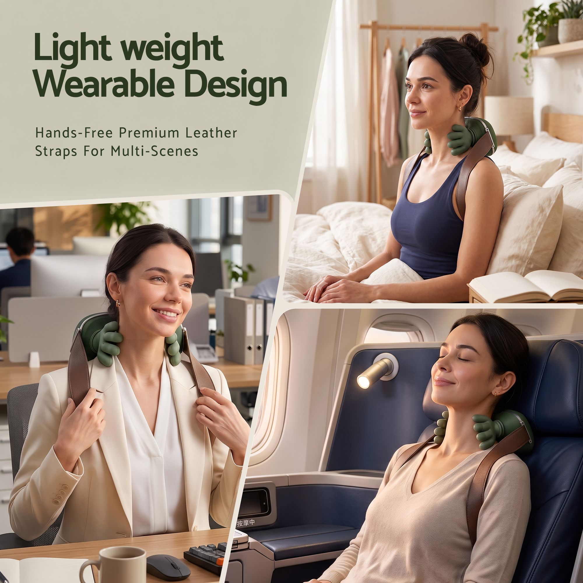 Livemor Electric Neck Massager with Heat for Shoulder,Back Wireless Massage | 4D Shiatsu Kneading Massager with Heat, Cordless Portable Muscle Relaxer, Soothes Shoulder Tension for Home, Office, and Car