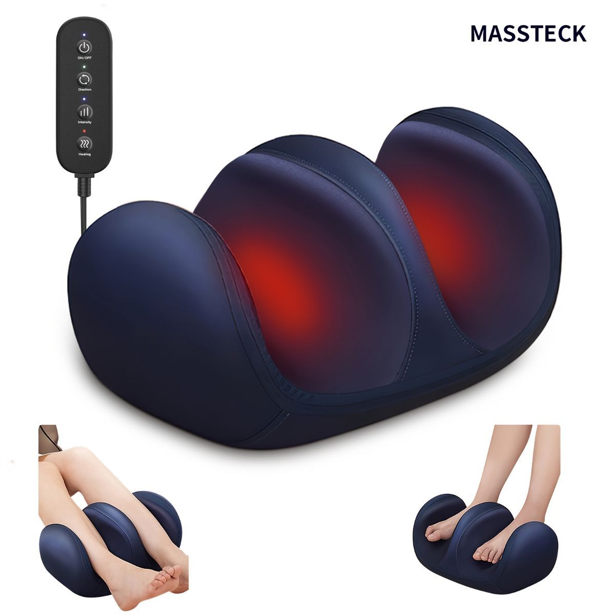 Foot Massager Heating Massager Multiple Modes 20 Massage Heads Foot Massage - Navy - Size Australian - standard