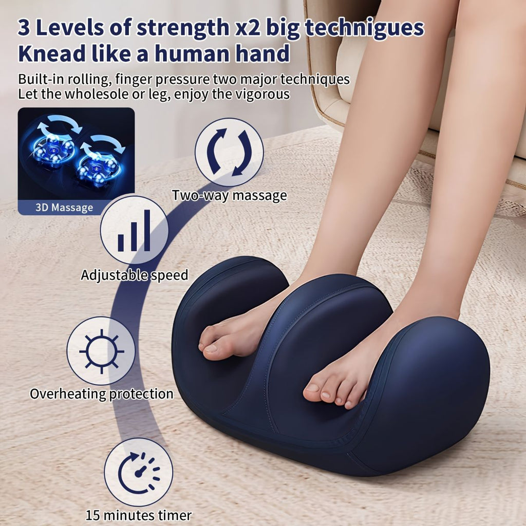 Foot Massager Heating Massager Multiple Modes 20 Massage Heads Foot Massage - Navy - Size Australian - standard
