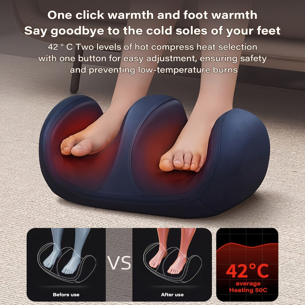 Foot Massager Heating Massager Multiple Modes 20 Massage Heads Foot Massage - Navy - Size Australian - standard