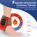 Heated Ankle Wrap with Massage – Infrared Heat Therapy, Vibration Massage, Rechargeable & Adjustable Strap | [NEW ARRIVAL]