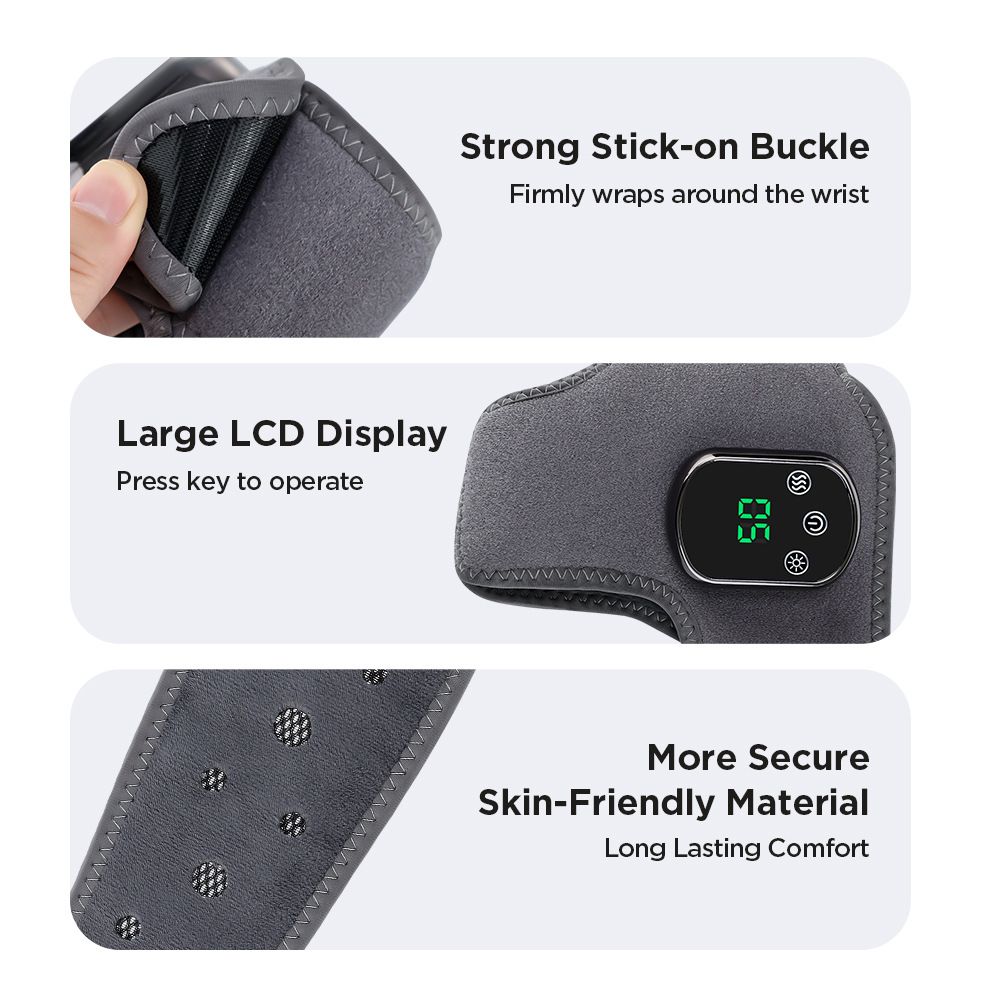 Heated Ankle Wrap with Massage – Infrared Heat Therapy, Vibration Massage, Rechargeable & Adjustable Strap | [NEW ARRIVAL]