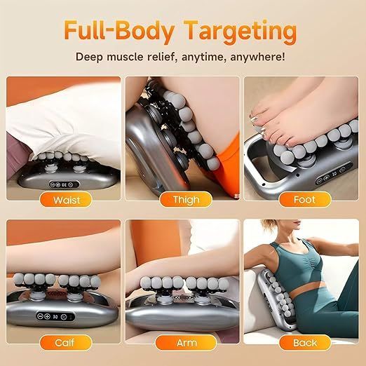 42-Head Massager 9-Speed Massager Fast-Charge Massager Relaxation Massager - Gray - Size 17-12-31